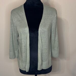 Tommy Bahama Olive Green Open Cardigan | Small |